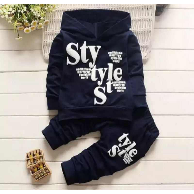 Hoodie Set|Promo-Setelan Sweater jogger Hoodie STYLE Anak Laki-laki Dan Perempuan 1-5 Tahun