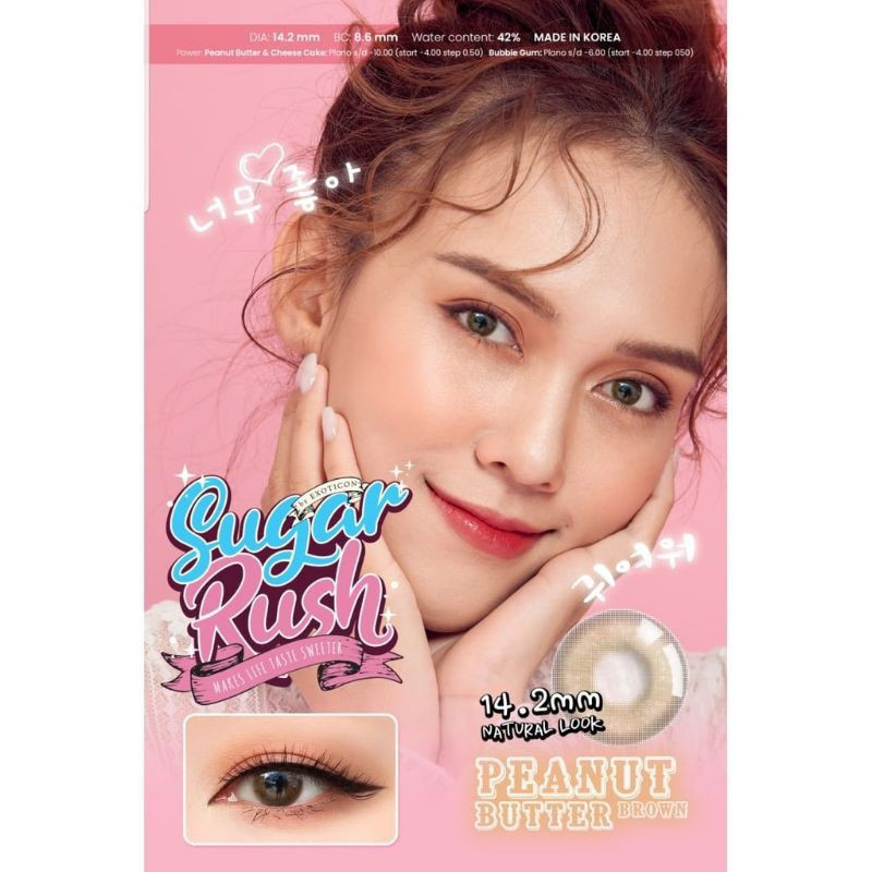 {BISA COD} SOFTLENS X2 SUGAR RUSH BY EXOTICON NORMAL &amp; MINUS -0.50 SD -4.00