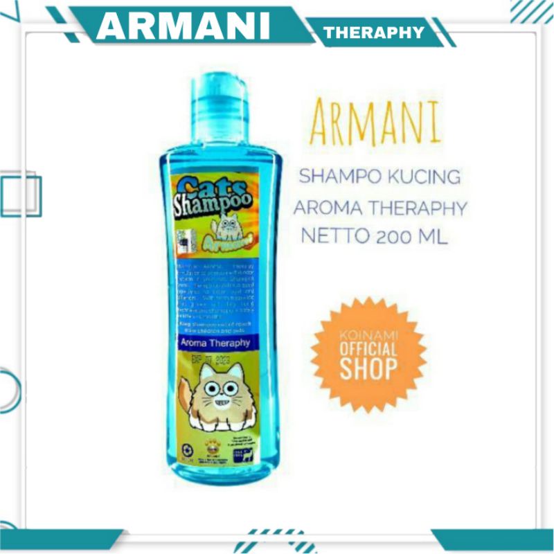 SHAMPO AROMA THERAPY ARMANI 200ml / SHAMPO KUCING / GROOMING KUCING / raid all / petshop