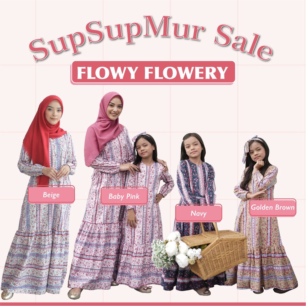 KHUSUS LIVE SALE FLOWY FLOWERY DRESS