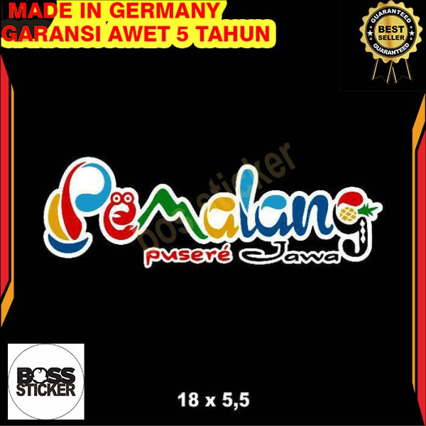 

Grosir Stiker Kota Pemalang Pusere Jawa (Cutting Sticker) 18 x 55 cm Elegan