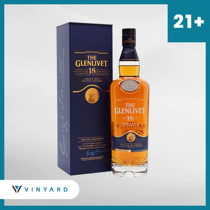 The Glenlivet 18 Years Old Single Malt Scotch Whisky 700ml ( Original &amp; Resmi By Vinyard )
