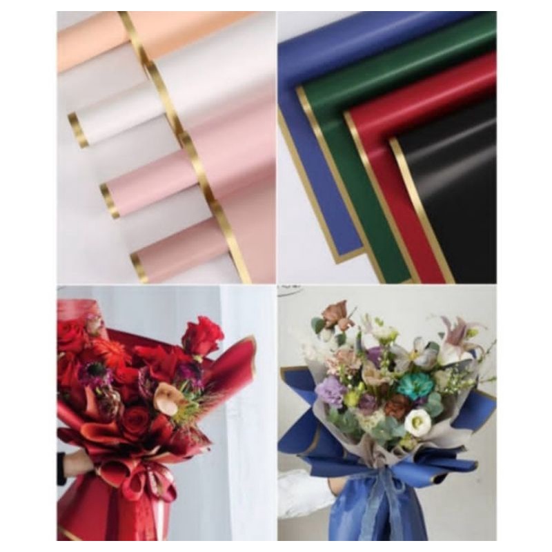 

Free Packing Kertas Bunga List Emas Part 3 Kertas Bouquet Solid Gold Line Flower Wrapping Kertas Buket List Gold