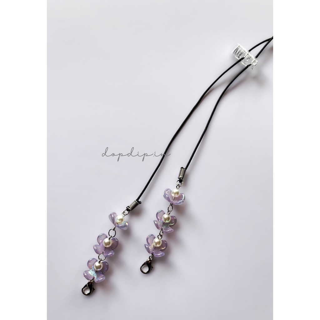 Floraison Strap Mask Kalung Rantai Tali Masker Serut Konektor Headloop