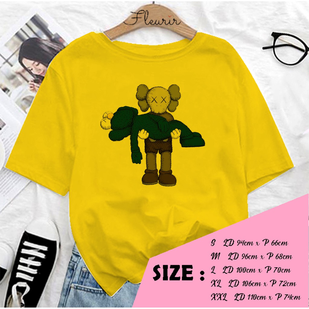 FLEURIR - KAOS KAWS BL WANITA DEWASA LENGAN PENDEK TUMBLR TEE UNISEX