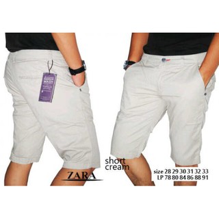 Celana Pendek Hitam Chinos Zara Man  Shopee Indonesia