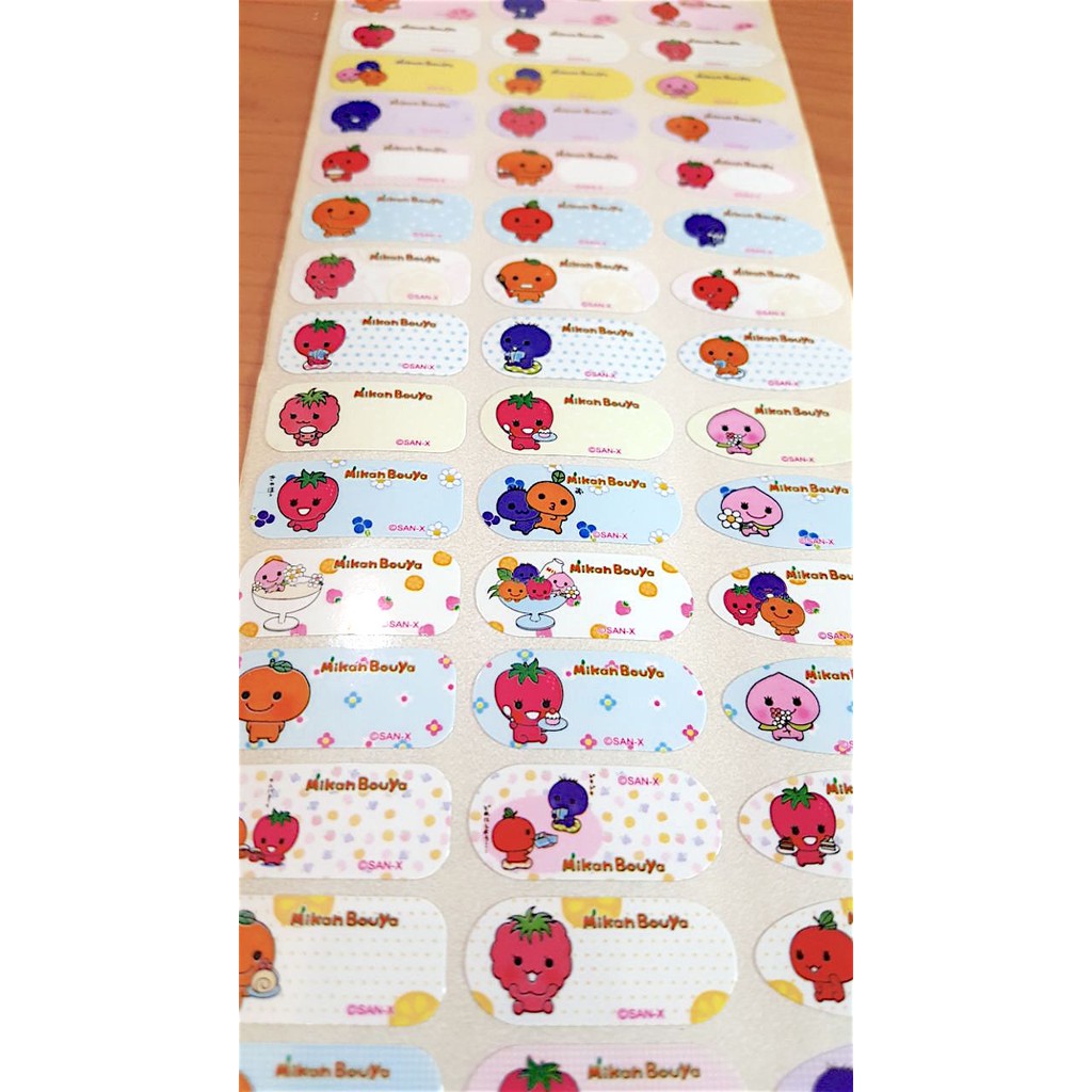 

Label nama anti air stiker waterproof Mikan Bouya