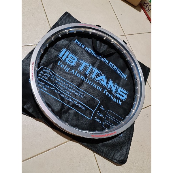 Velg Titans Kilat Silver excel silver 1.60x18