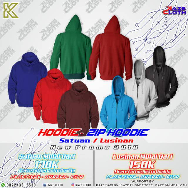 Hoodie Sablon Satuan