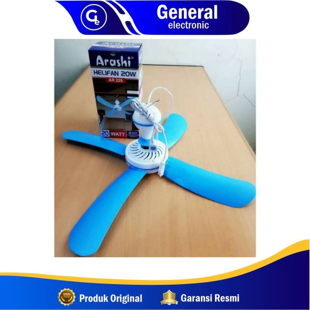 Kipas Angin Gantung / Helifan Arashi 4 Baling 30w dan 20w