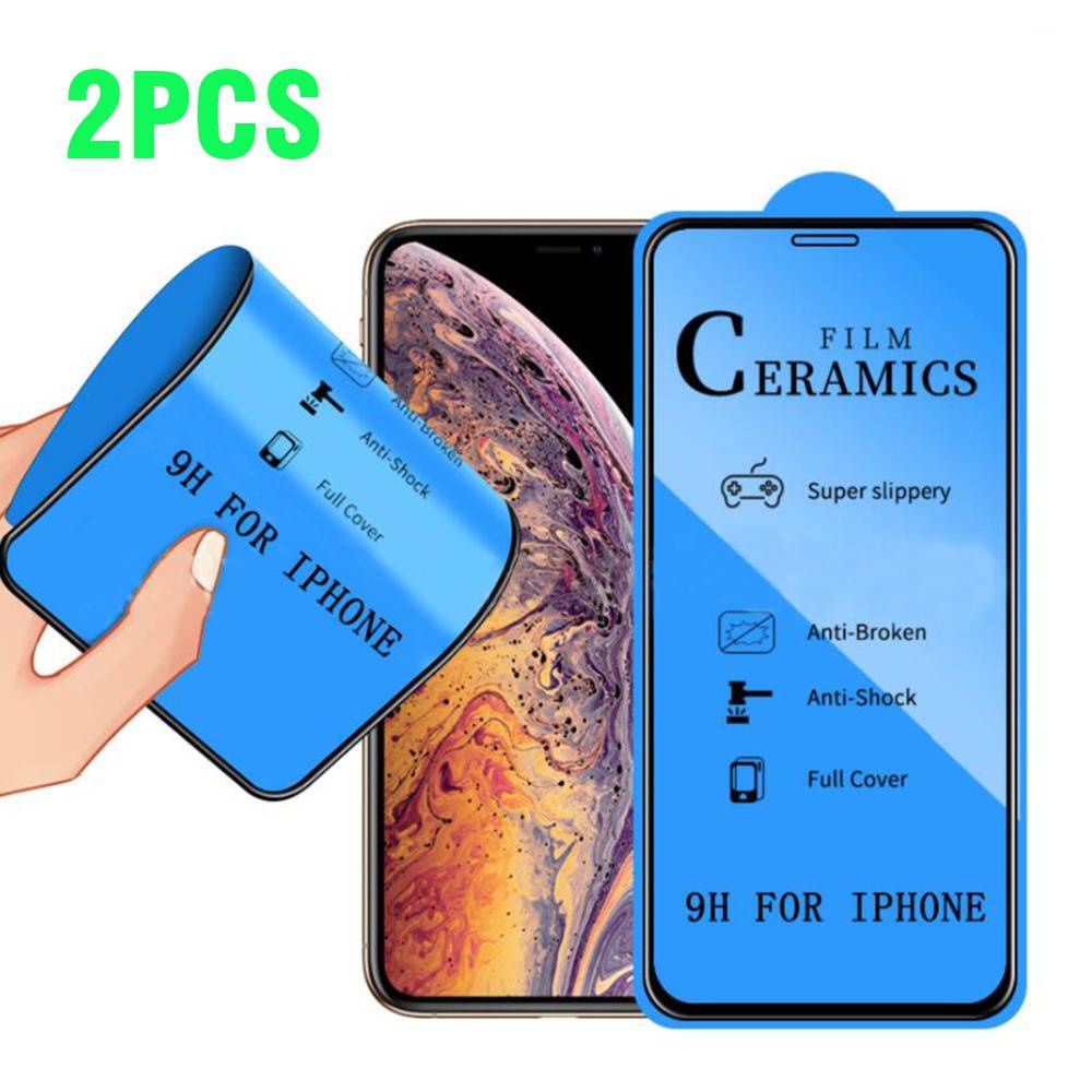 2PCS Soft Glass Ceramic Film for Xiaomi Mi 10 / 10pro / 11 / 11 pro / 11 ultra / redmi note 9 4G / note 9 5g / note 9 pro / note 8 / note 8 pro 9D Tempered Glass Film Screen Protector