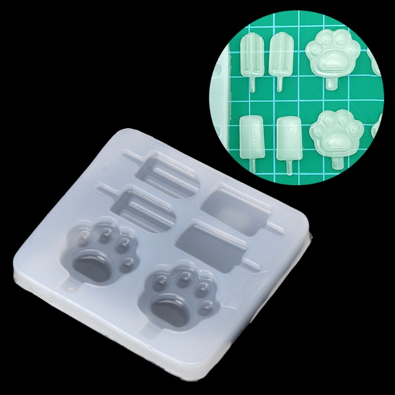 Cetakan Resin Uv Bentuk Cakar Kucing Bahan Silikon Untuk Membuat Perhiasan