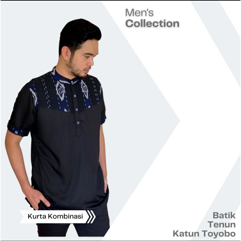 kurta kombinasi batik tenun