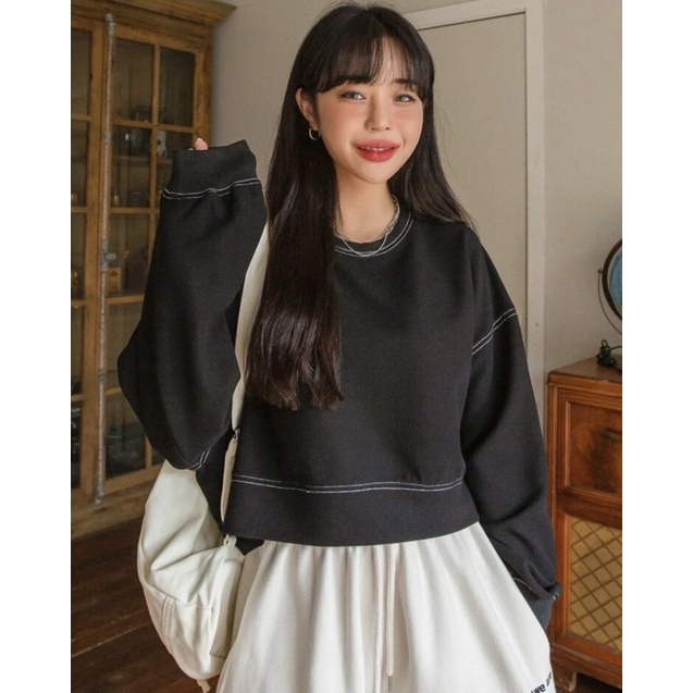 SWEATER CROP - SWEATER KOREA - PETREA SWEATER