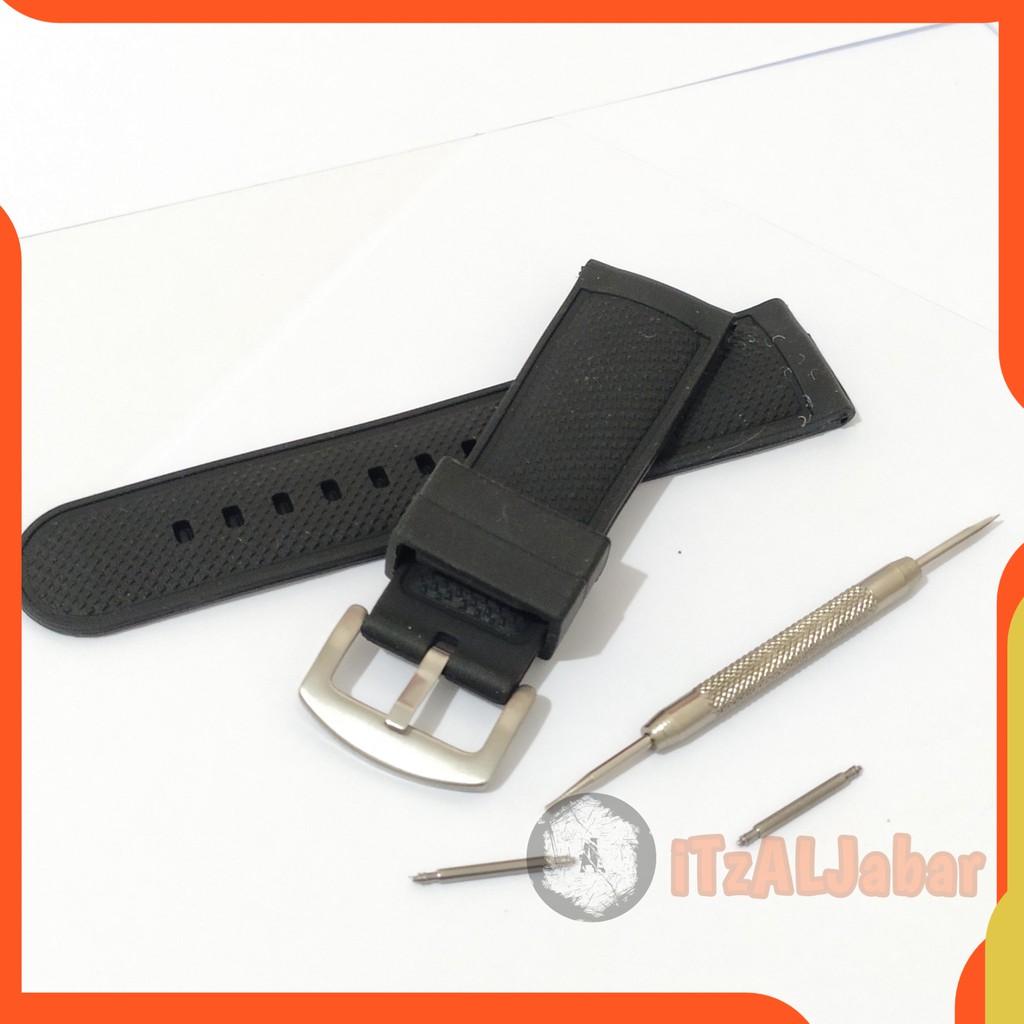 Tali jam tangan Karet rubber strap 24mm Tali jam karet 24mm Brezza