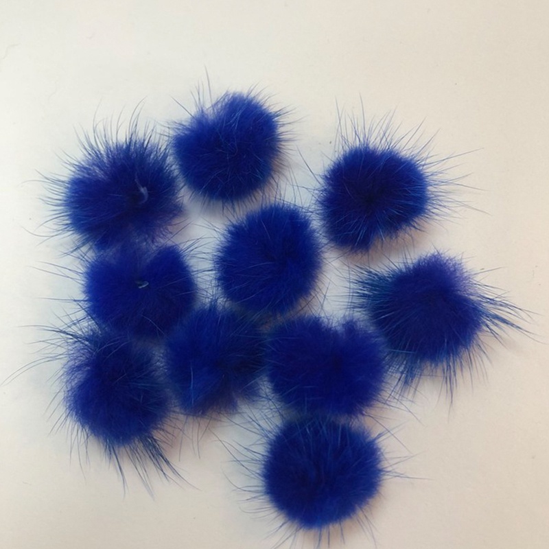 &lt; E2id &amp; &gt; 10PCS Bola Pompom Bulu Mink Mini Untuk Dekorasi Nail Art DIY