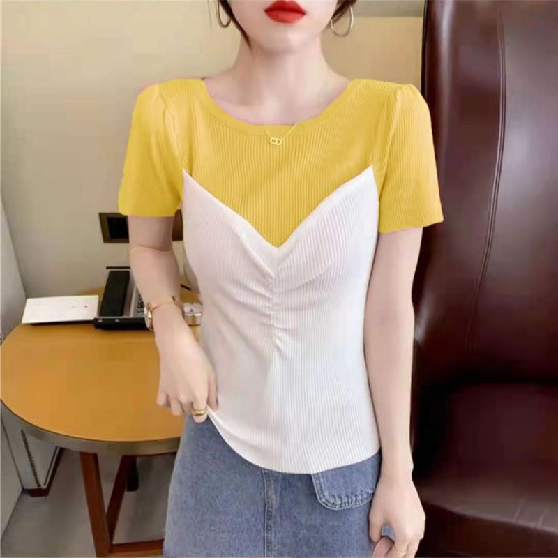 MDLV ~ 1323 ARLEEN KNIT TOP KOREA ATASAN RAJUT KOREA BAJU RAJUT IMPORT BEST SELLER FASHION IMPORT