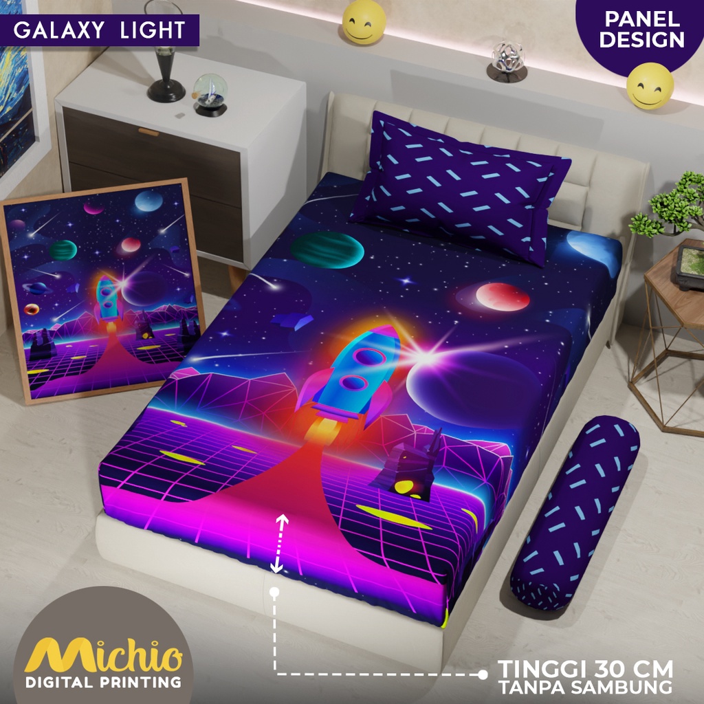 Michio Digital Printing Sprei Uk 120 T 30 - Galaxy Light