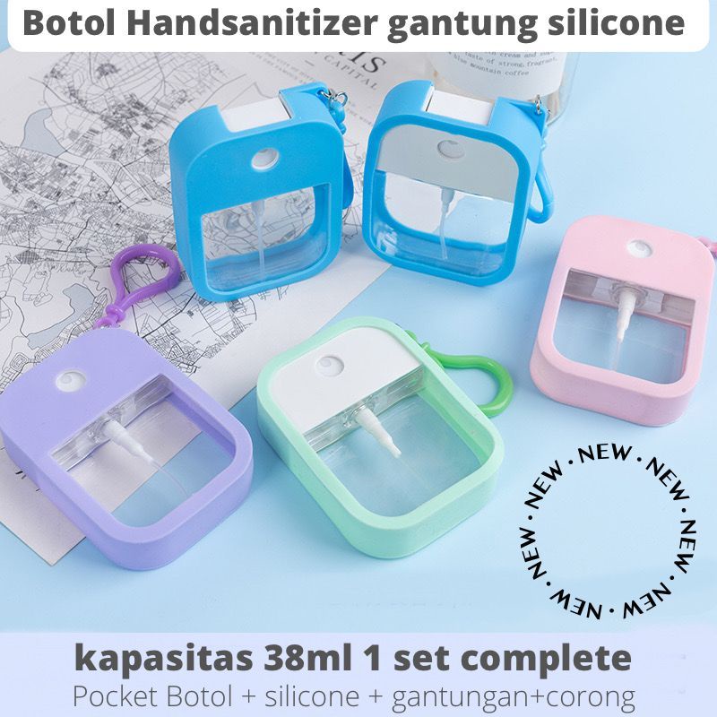 Botol Spray Pocket Handsanitizer Terbaru 38ml full set