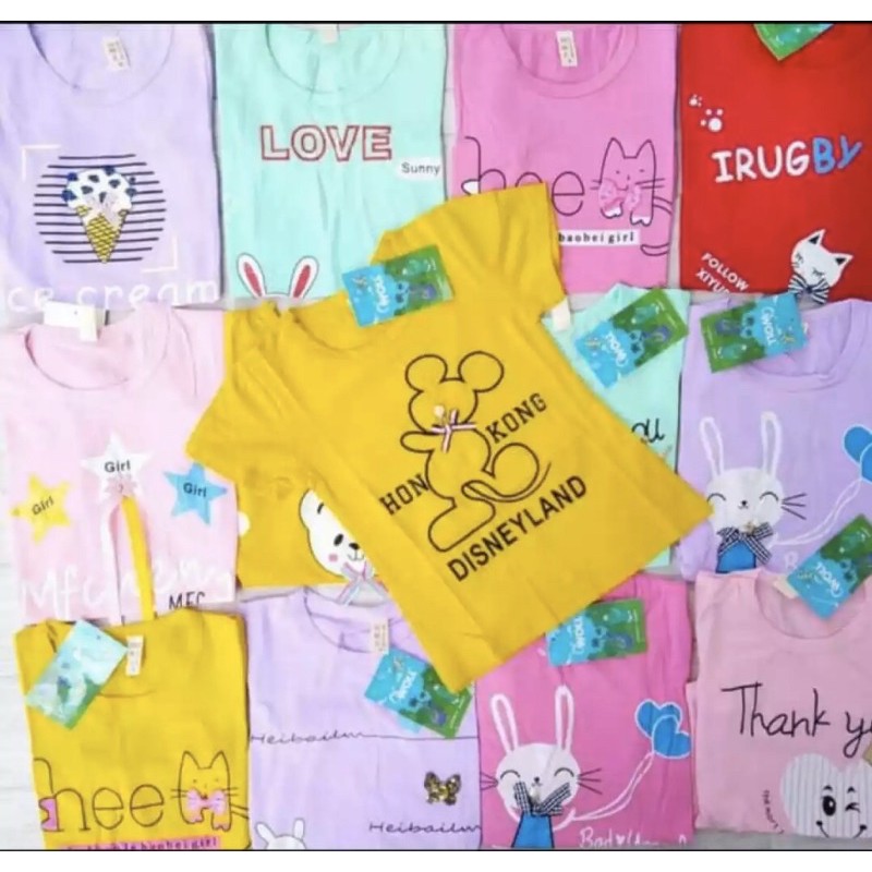 NazwaAllShop/detail produk kaos anak perempuan/kaos balita perempuan/kaos bayi perempuan 1-5 tahun