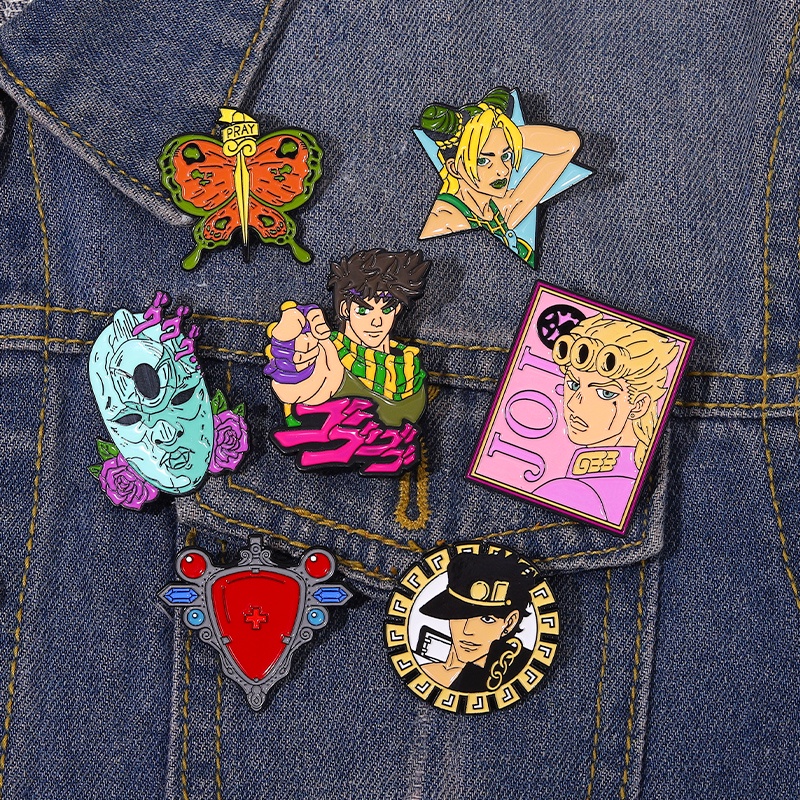 Bros Pin Desain Anime Jepang JoJos Bizarre Adventure Untuk Aksesoris Pakaian