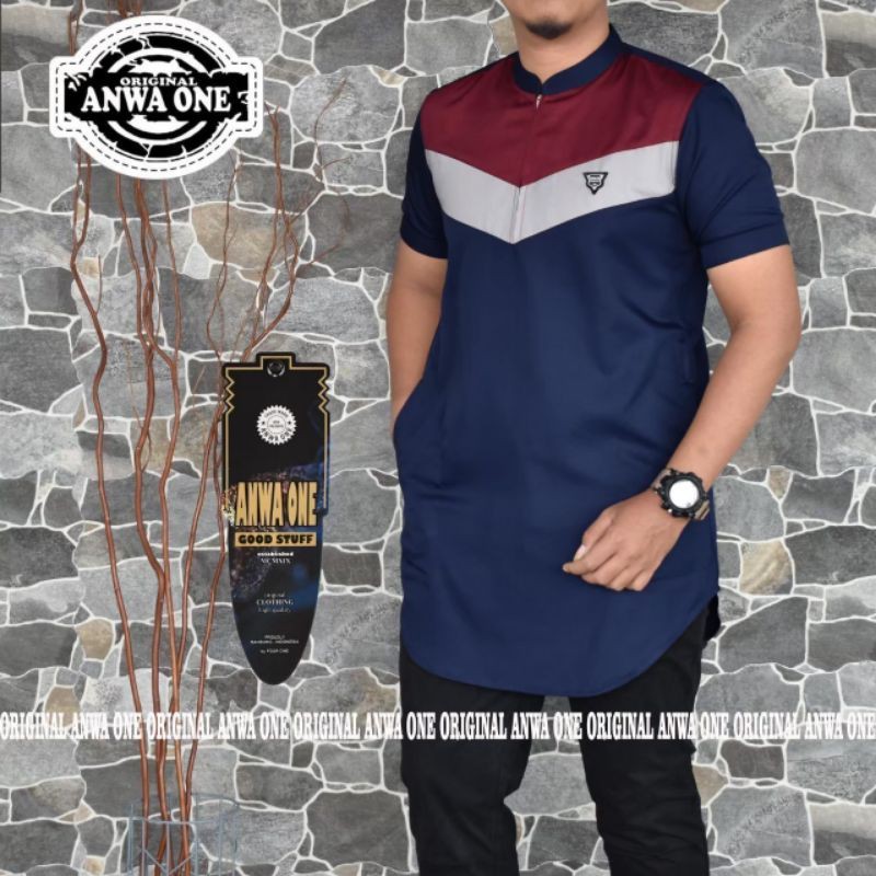 KOKO QURTA PAKISTAN DEWASA LENGAN PENDEK TERBARU ORIGINAL PRODUK ANWA ONE QURTA PAKISTAN TERLARIS