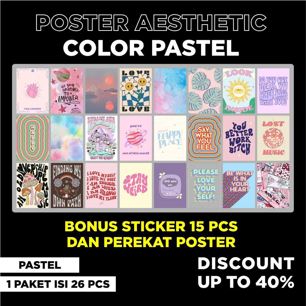 [24PCS] Poster Color Pastel