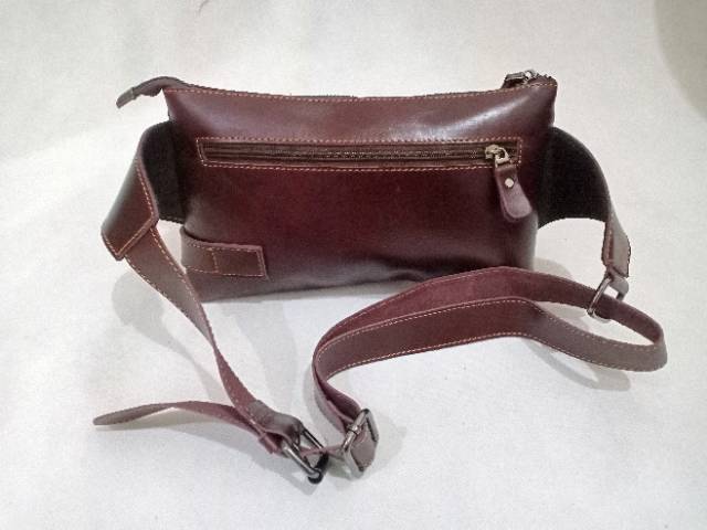 Waist Bag Pria Kulit Sapi Asli