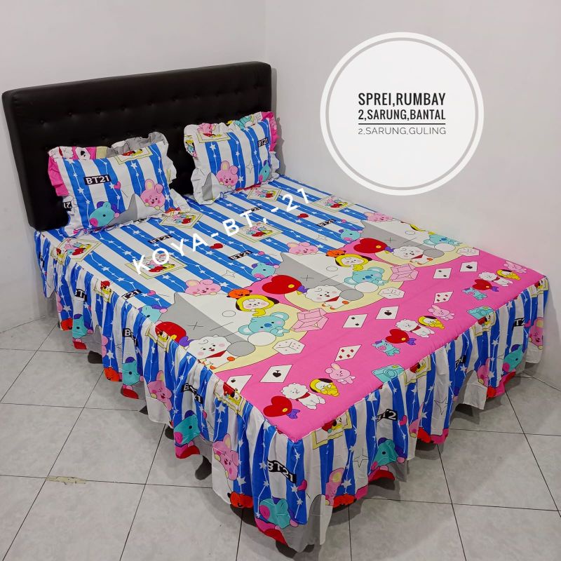 Sprei Rumbai BTS/BT21 Kemasan Tas
