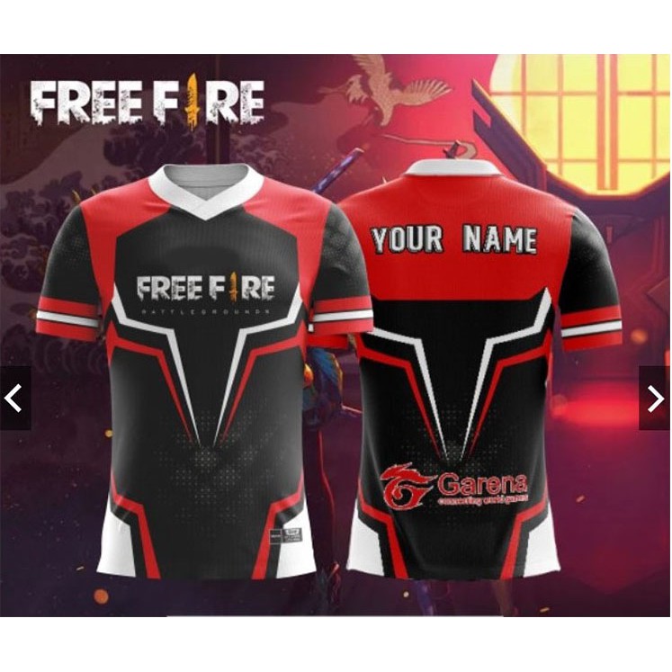 Kaos Jersey Game Ff Free Fire Garena Ml Custome Logo Tim Free Nickname