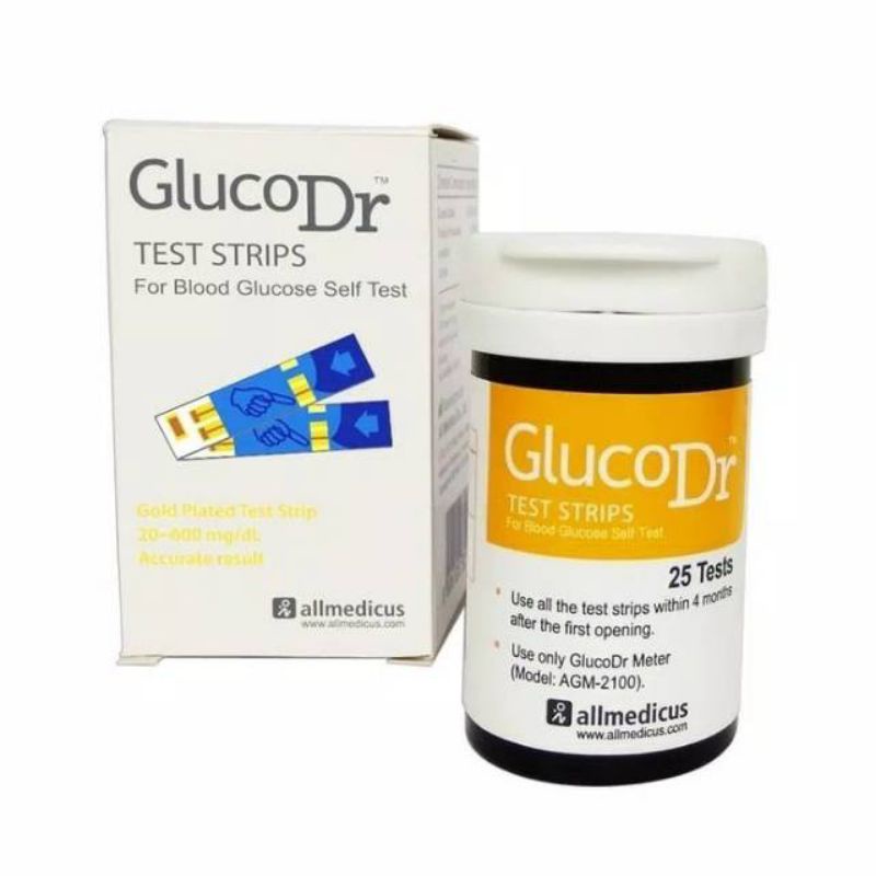 Strip gula darah Gluco Dr Test Strip/ Gluco Dr Strip Isi 25 Bionsensor
