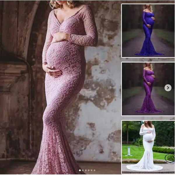 maternity dress/ gaun ibu hamil brokat 3 Warna