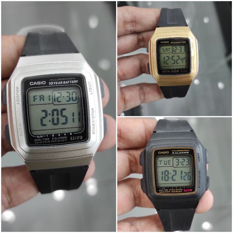 JAM TANGAN CASIO F-201 WA NEW F-201WA RUBBER ORIGINAL GARANSI