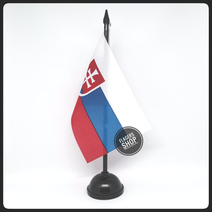 

Bendera Meja Slowakia + Tiang Kayu