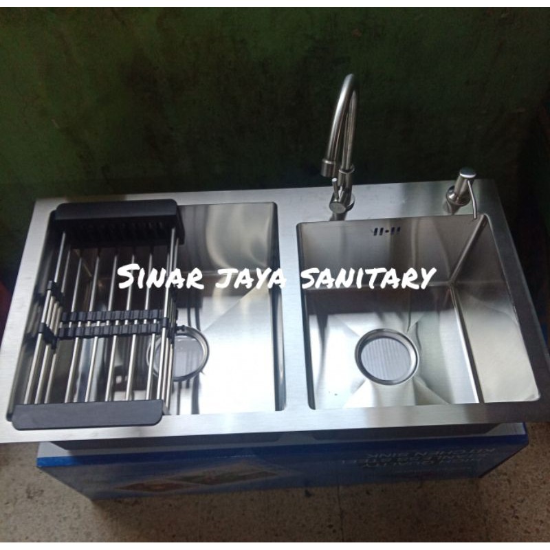 Paket kitchen sink minimalis 8245 / paket kitchen sink stainless 8245