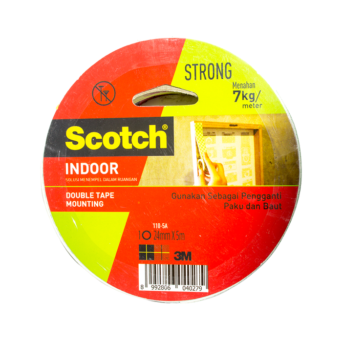 Mounting Double Tape Size 24 mm x 5 m 3M Scotch 110-5a