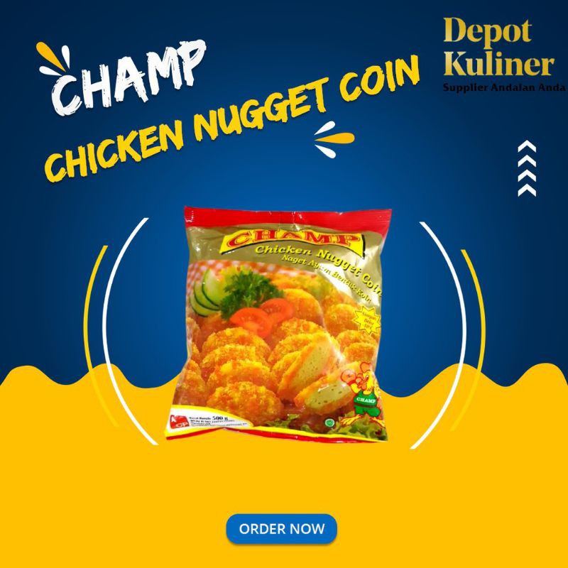 Champ Nugget Ayam Coin 500GR / Naget Ayam Bentuk Koin