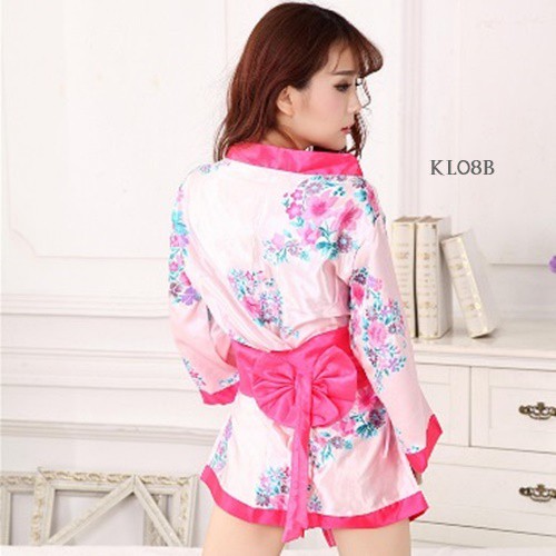 [LIMITED STOK] BAJU TIDUR SEXY LINGERIE KIMONO SLEEPWEAR PREMIUM PINK KL08B