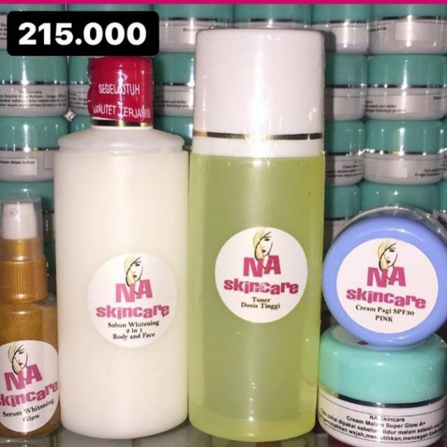 NA SKINCARE - PAKET NORMAL SUPER GLOW A+ GREEN SPF PINK