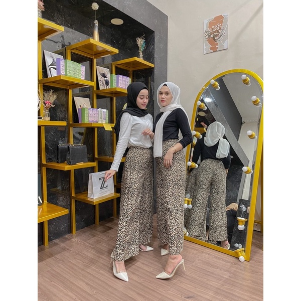 Celana Kulot Premium Leo // kulot leopard selebgram