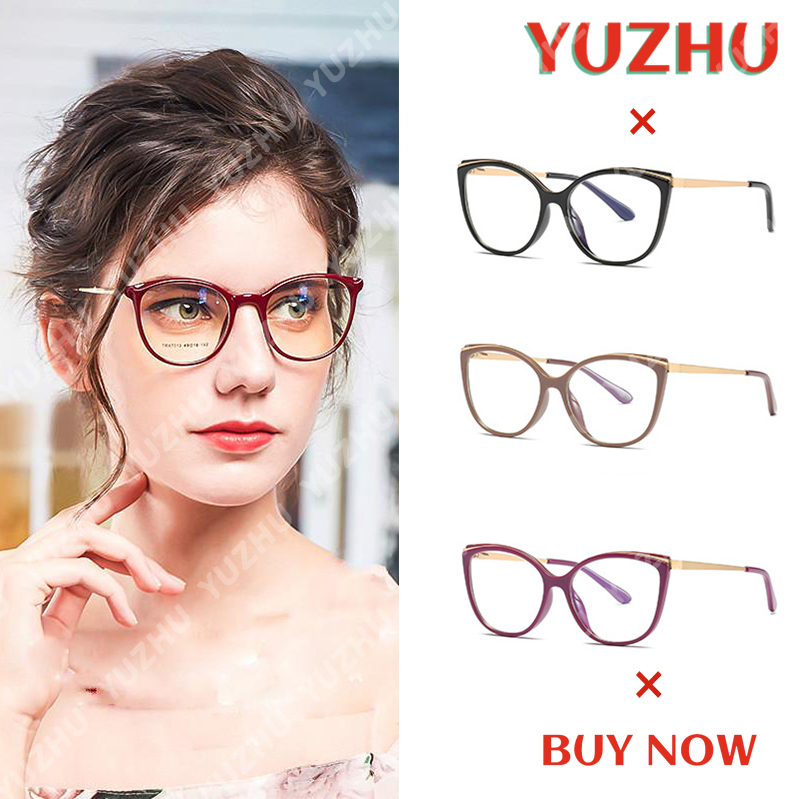 【YUZHU】COD TR90 Frame Kacamata Trend Fashion Kacamata Anti Biru untuk Wanita