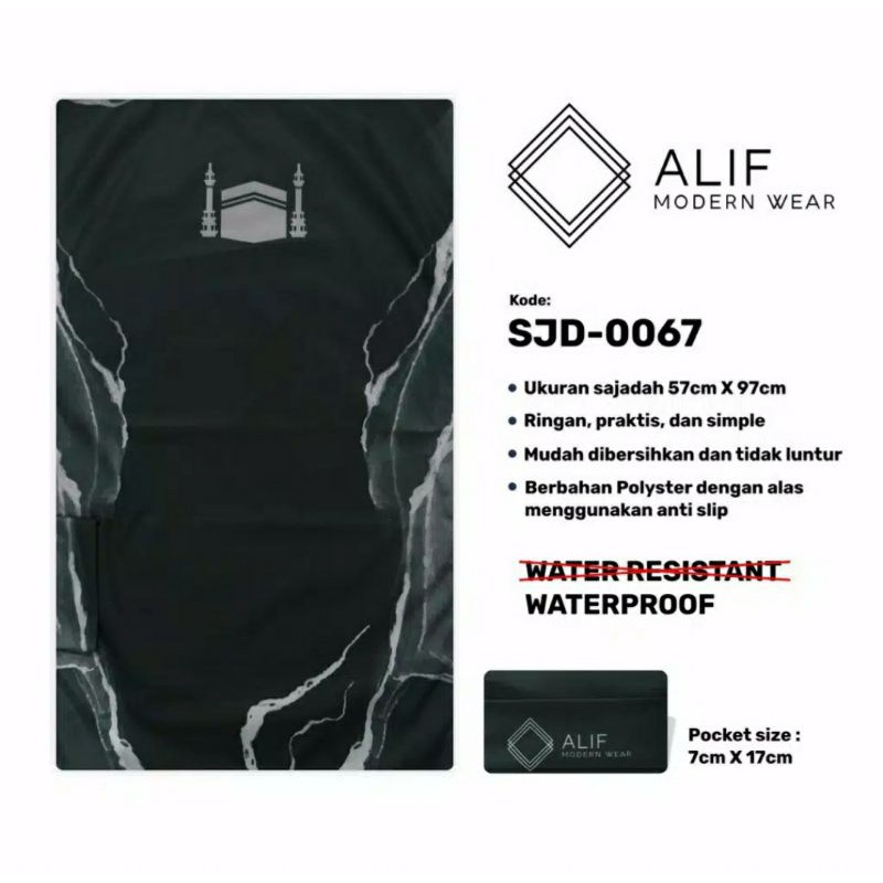 SAJADAH TRAVEL / PORTABLE / SAKU / LIPAT / ANTI AIR / WATERPROOF ( ALIF MODERN WEAR SJD-0067 )