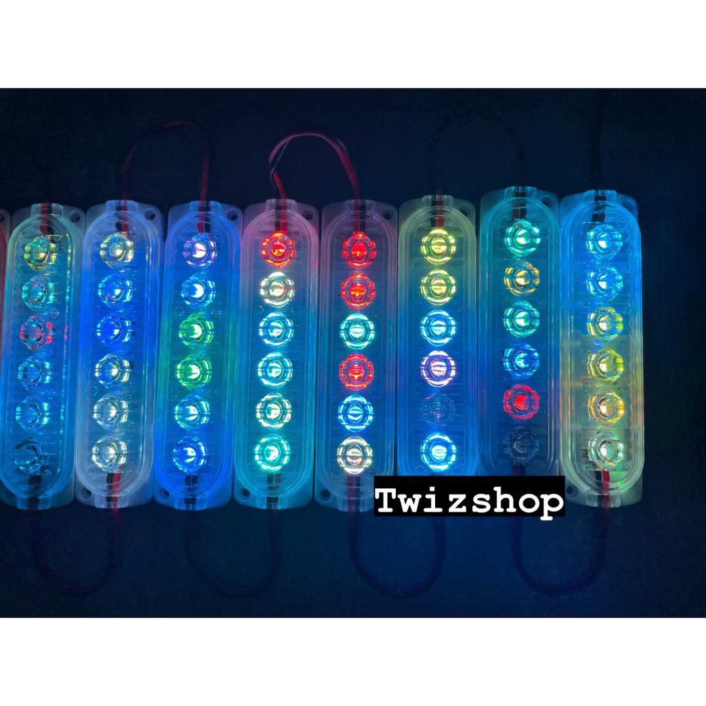 Lampu LED RGB Ultrasonic 6 Mata 24 Volt / LED Modul Strobo RGB