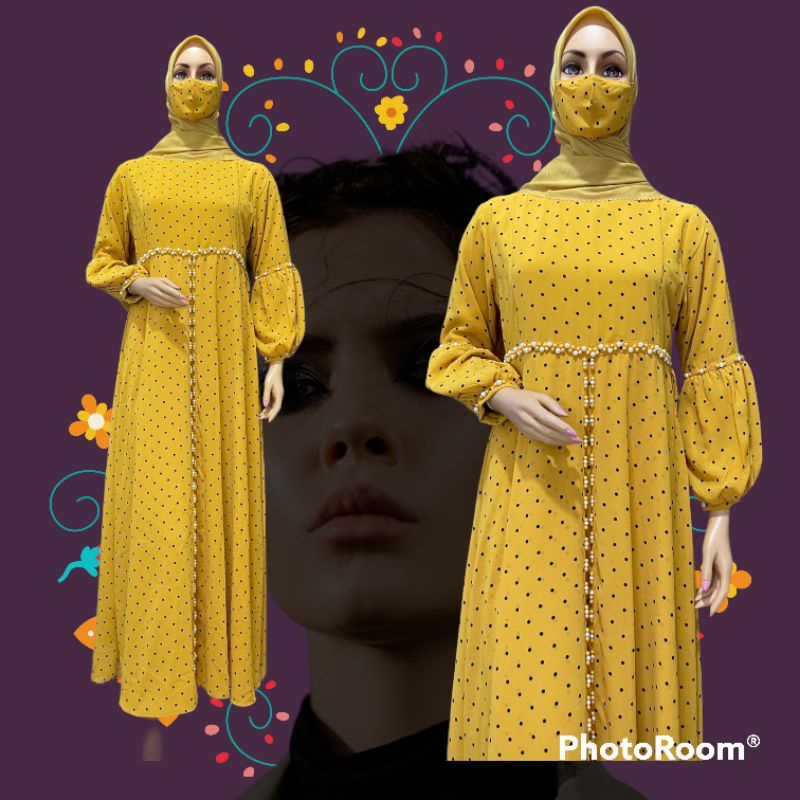 DRESS PESTA MEWAH//GAMIS LAURA DRESS TANGAN BALON FULL MUTIARA//GAMIS PESTA//GAMIS BRUKAT MEWAH//KEBAYA//GAMIS PENGANTIN//GAMIS WISUDA//GAMIS TULLE MEWAH//BY NAURA