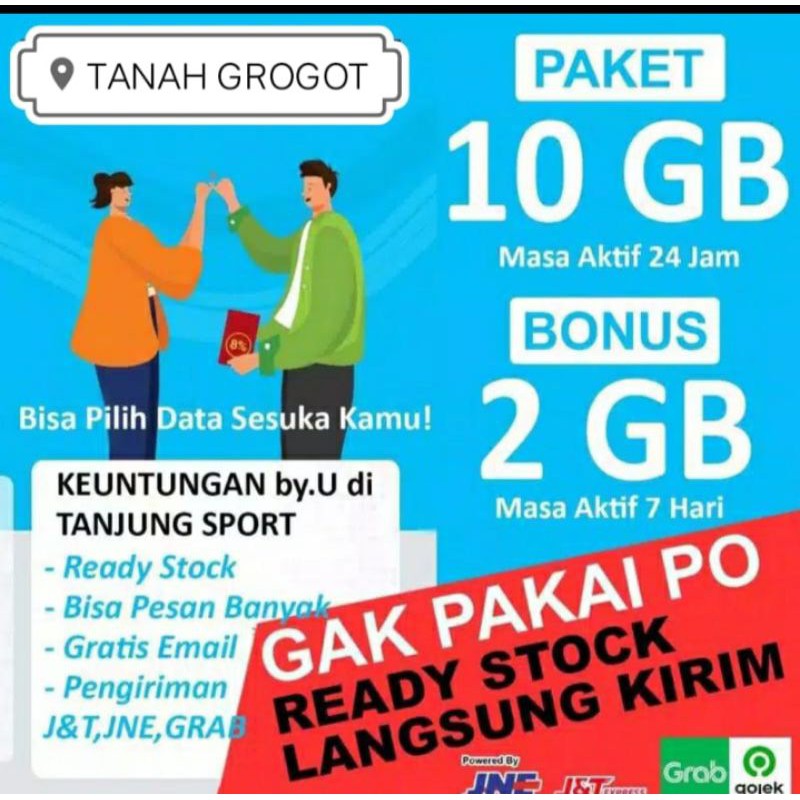 Kartu byU unlimited paket kuota 10gb 1hari
