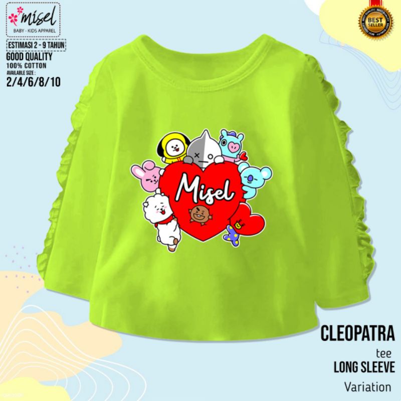 Kaos Anak perempuan lengan panjang Cleopatra 2-8 Tahun Original MISEL