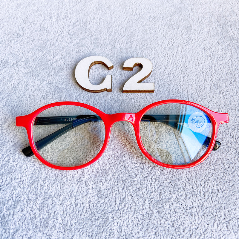 (YUZHU) Mode Baru Bingkai Bulat Anti Cahaya Biru Anak Kacamata Vintage Fashion Candy Color Anti Radiasi Eyeglasses