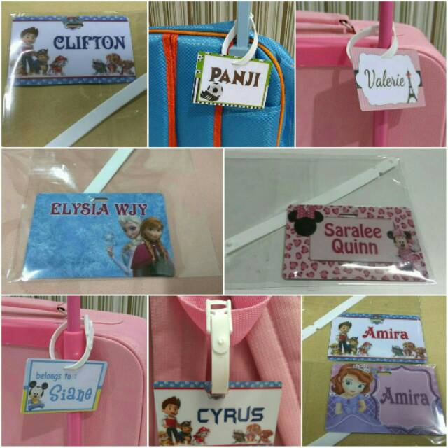 

Bag Tag / Name Tag / Id Card karakter kartun