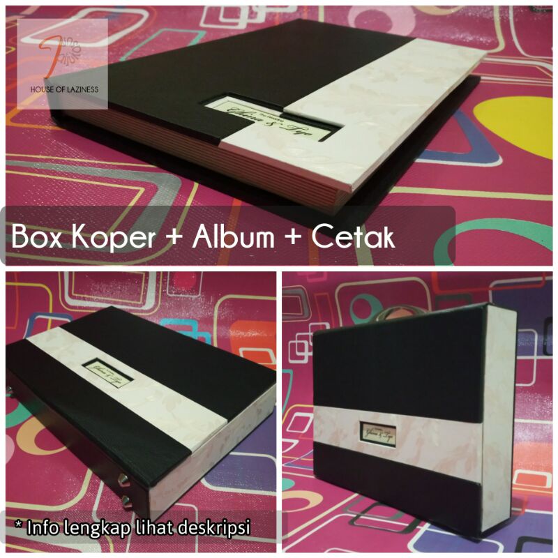 Album Kolase Foto Wedding + Box Koper + Cetak Album 20 x 30