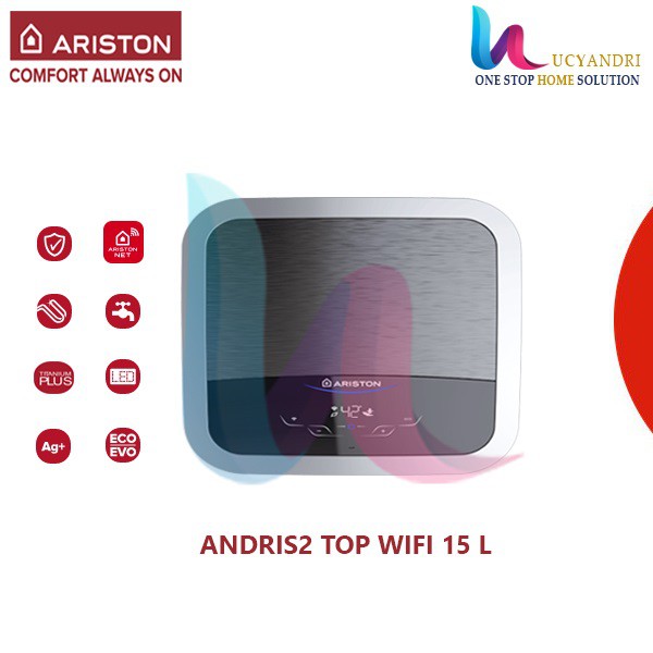 ARISTON ANDRIS2 TOP 15 L WiFi NEW MODEL Pemanas Air Water Heater